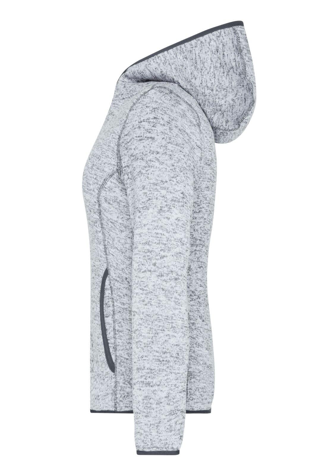 Ladies Knitted Fleece Hoodie C3-JN588