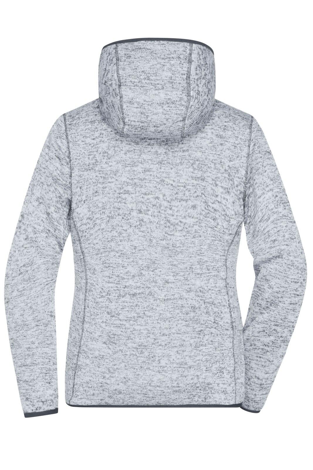 Ladies Knitted Fleece Hoodie C3-JN588
