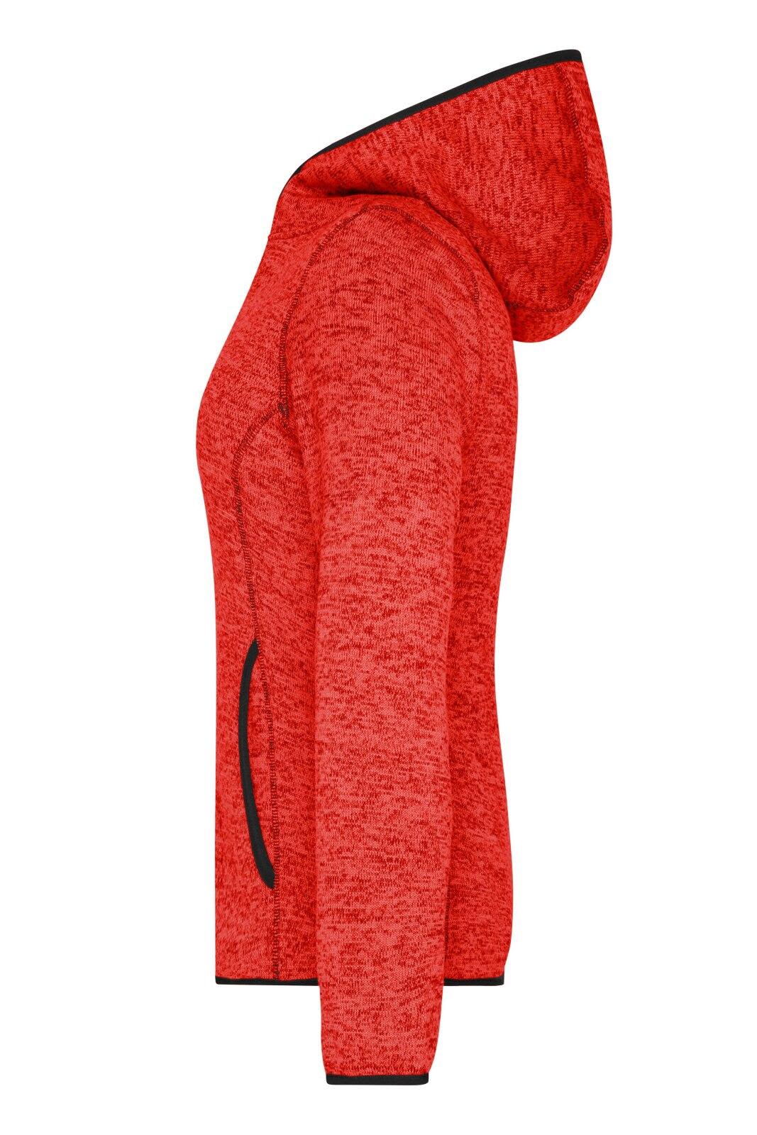 Ladies Knitted Fleece Hoodie C3-JN588