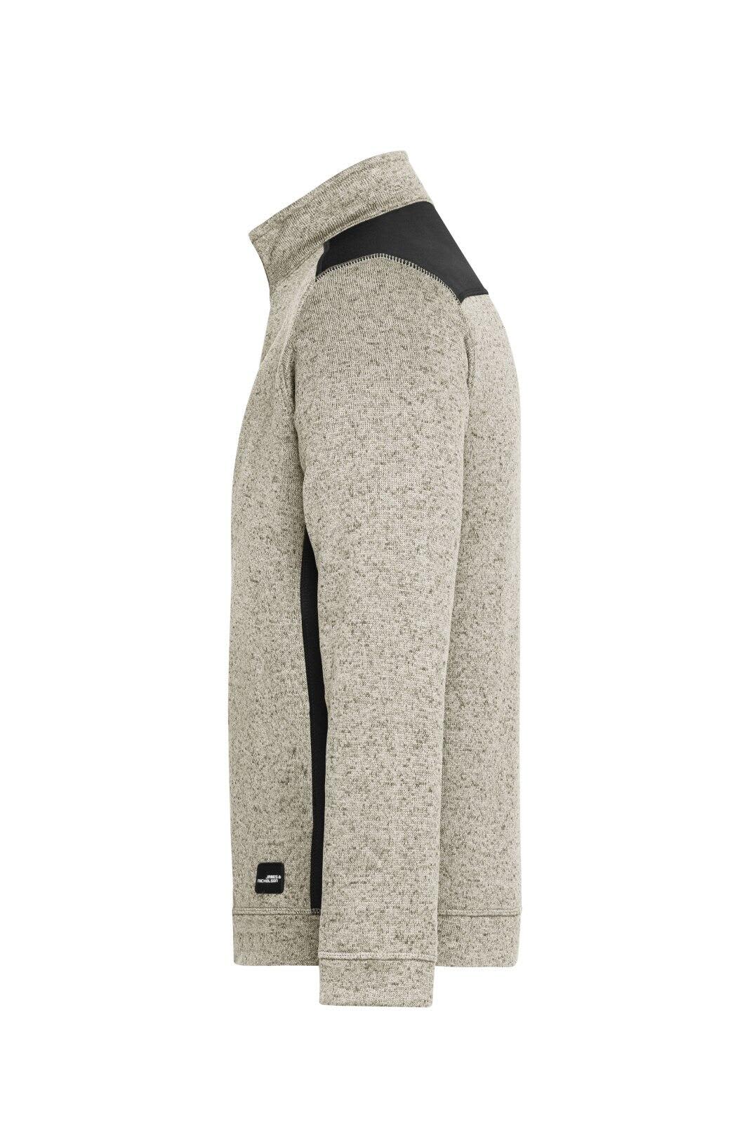 Mens Knitted Workwear Fleece Half-Zip C3-JN864
