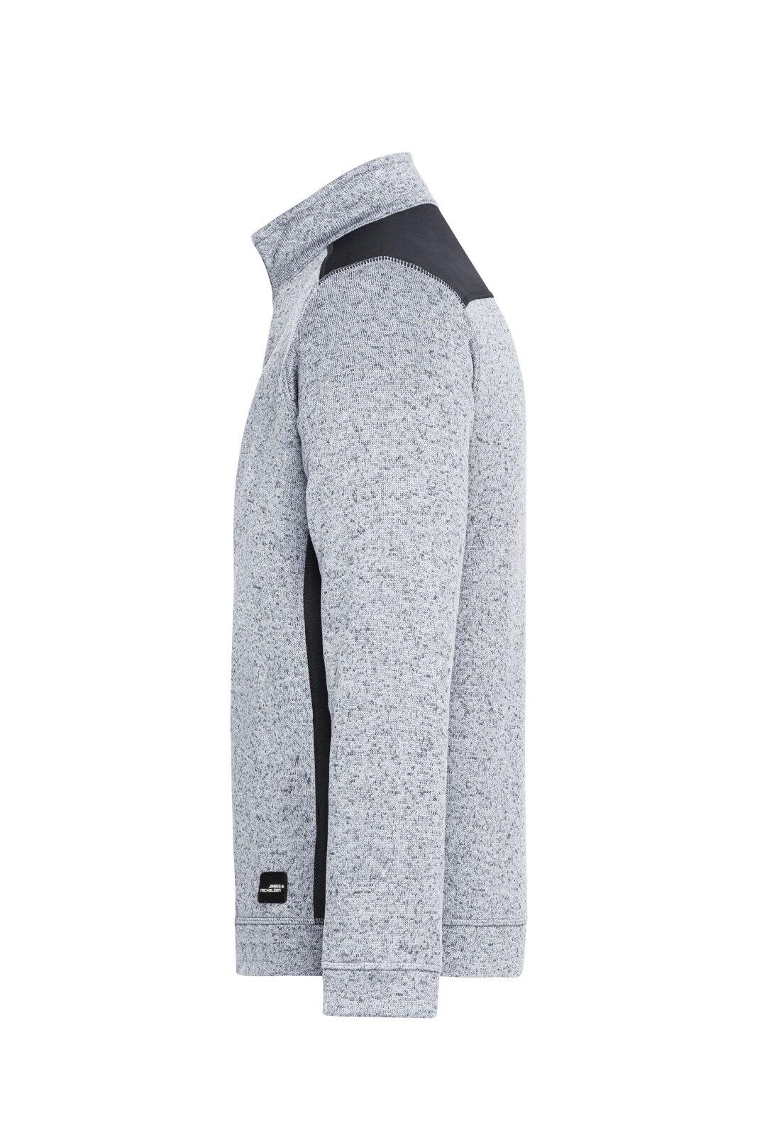 Mens Knitted Workwear Fleece Half-Zip C3-JN864