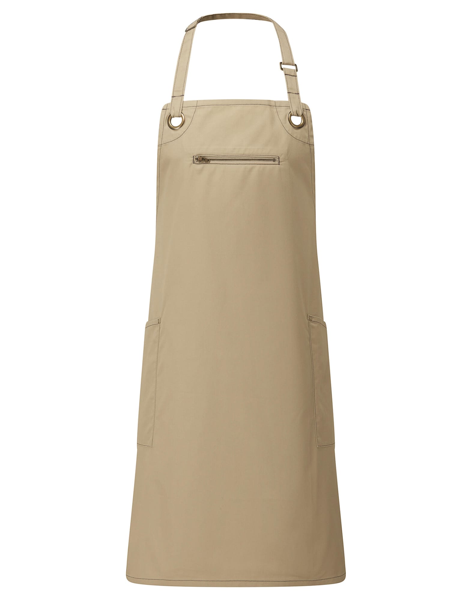 Barley Contrast Stitch Bib Apron