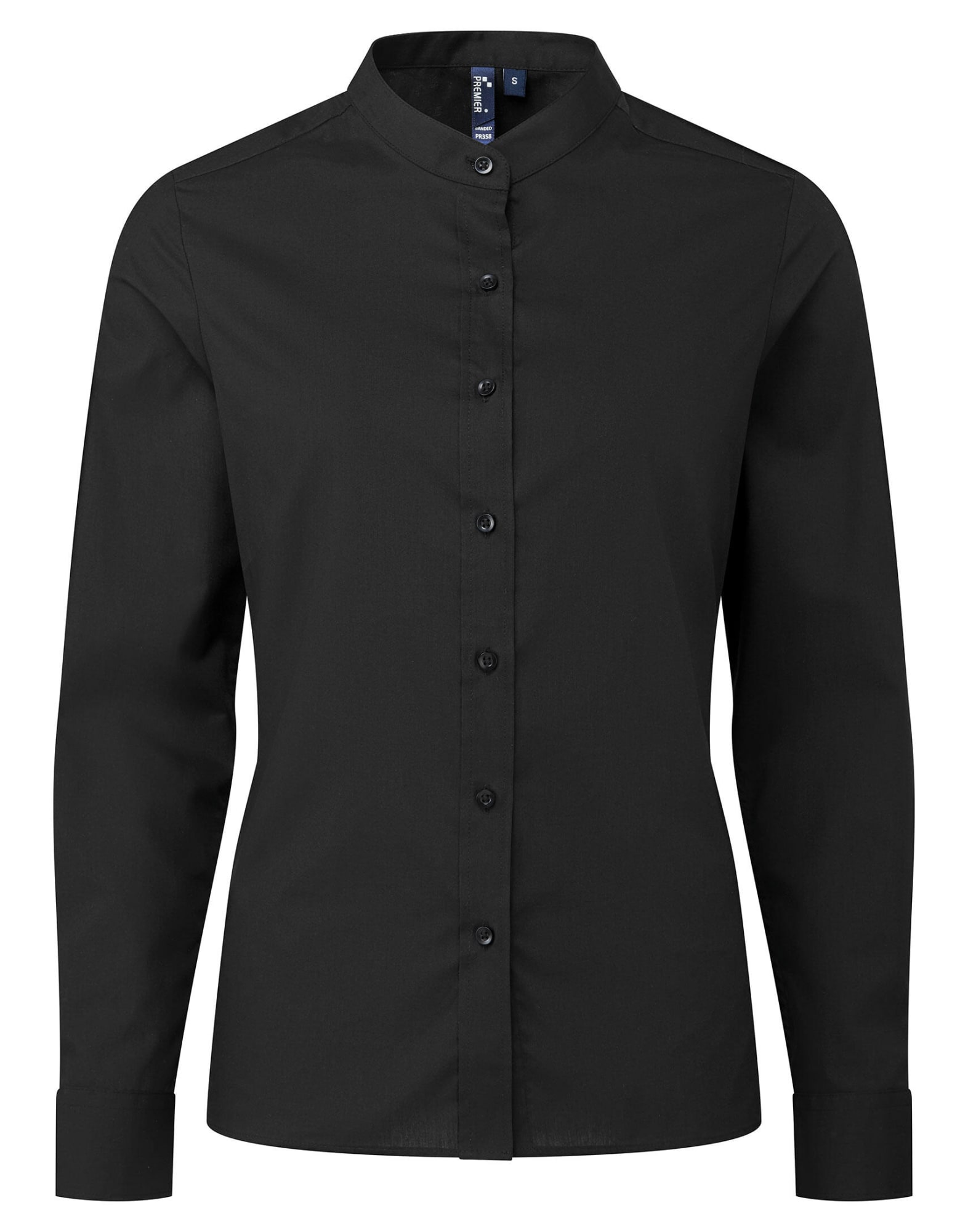 Banded Collar Grandad L-S Shirt