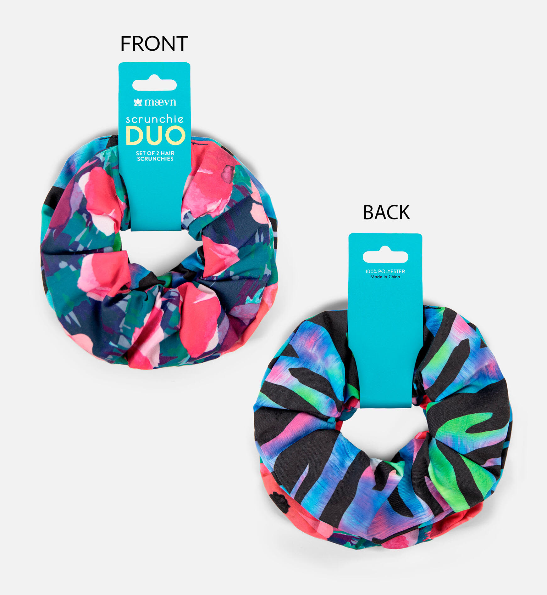 Printed Scrunchie Duo Set