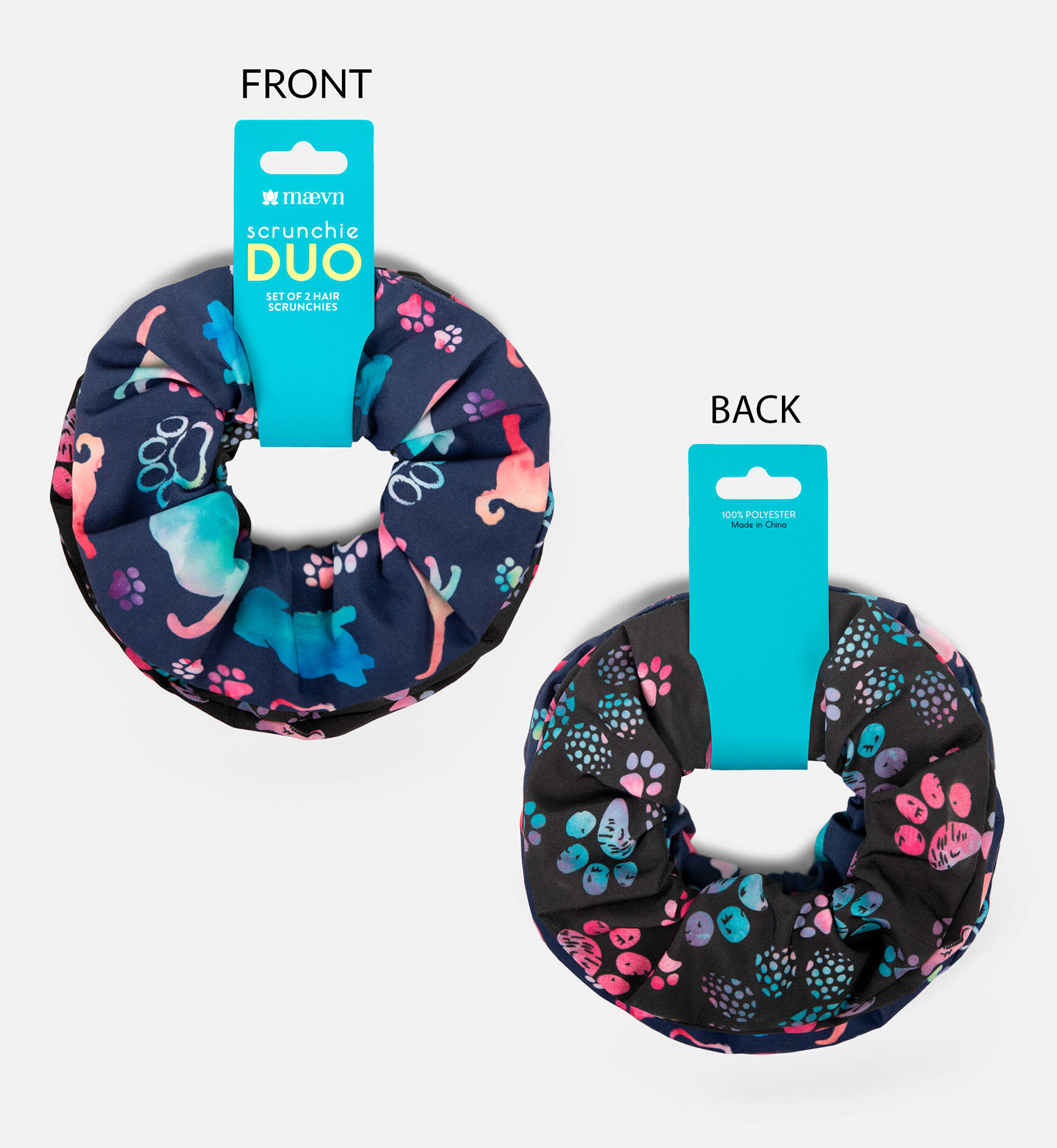 Printed Scrunchie Duo Set C3-SCRDUO