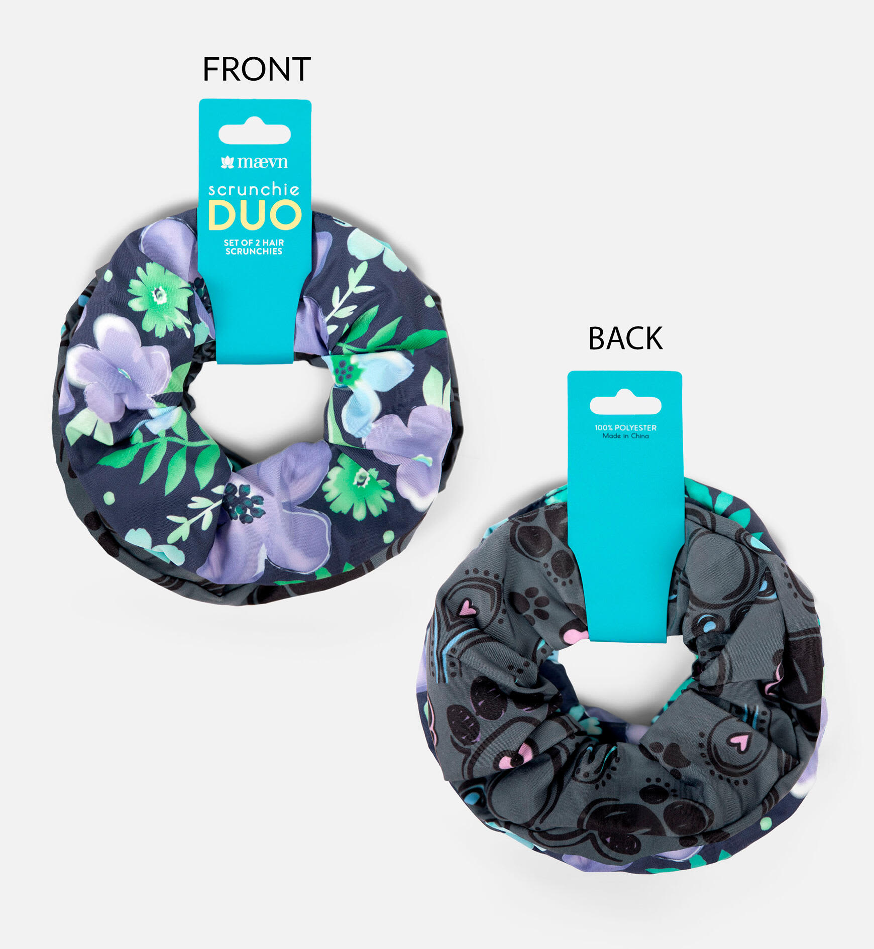 Printed Scrunchie Duo Set C3-SCRDUO