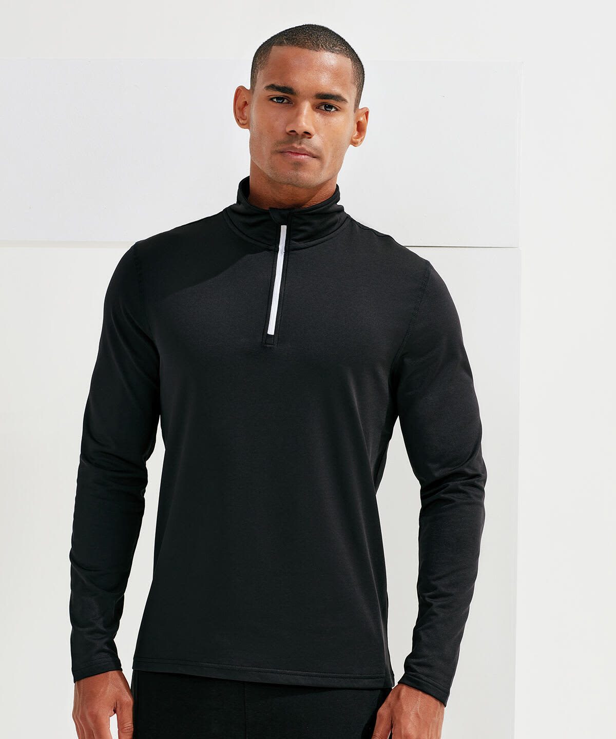 Recycled Long Sleeve Brushed Back 1/4 Zip Top