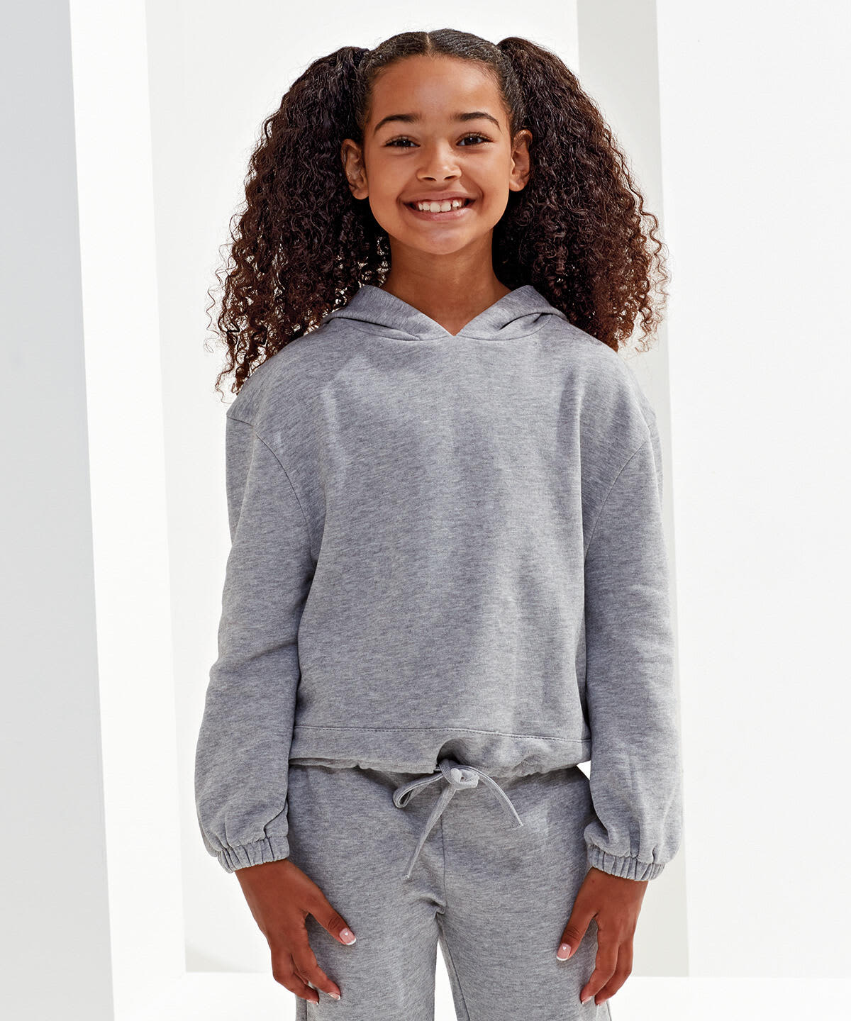 Kids Recycled Cropped Oversize Hoodie