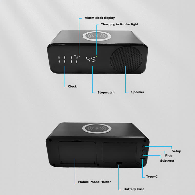 Alternative view of Mane 15W Wireless Charging Speaker