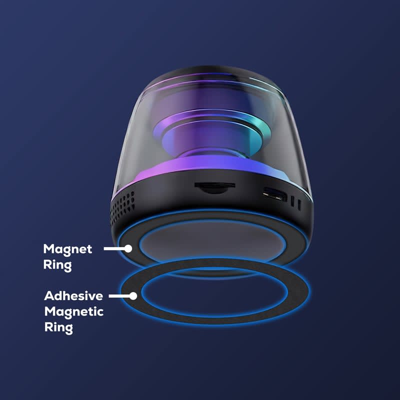 Alternative view of Pacific Magnetic Bluetooth Speaker Stand with RGB LED Light (Stock)