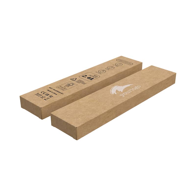 Recycled Kraft Tuck Box with Logo (210 x 45 x 17 mm) - PK071 Image