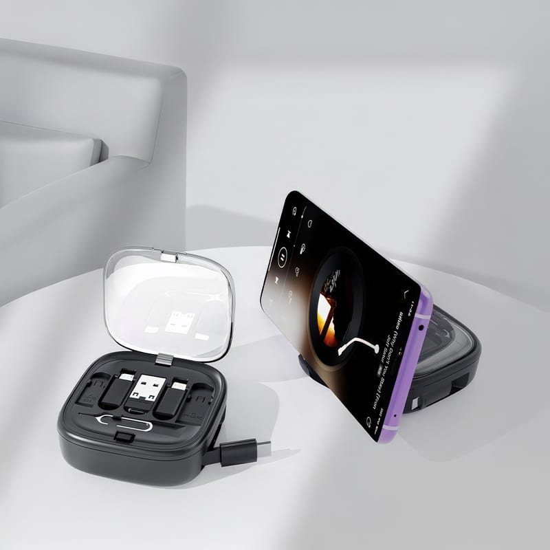 Alternative view of Catania Retractable 60W Fast Charging and Data Cable Set
