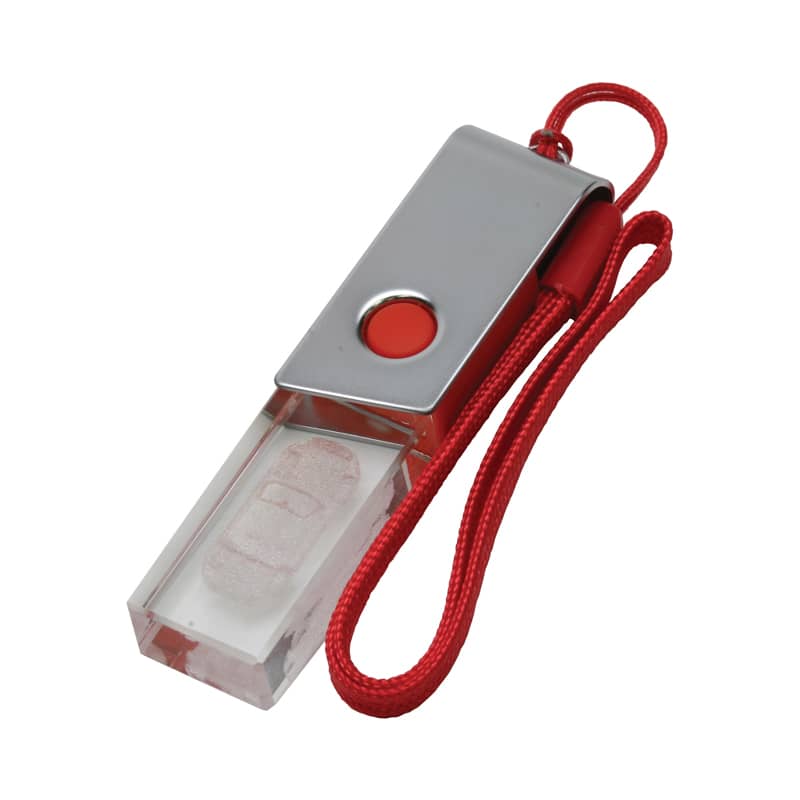 3D Crystal Swivel Flash Drive promotional product