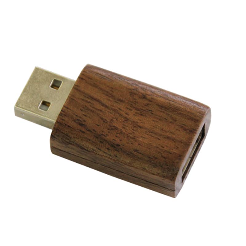 Alternative view of USB Data Blocker Wood