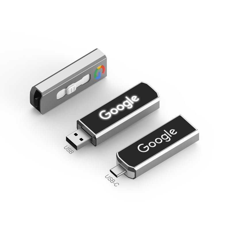 Alternative view of Clyde LED Type-C Flash Drive