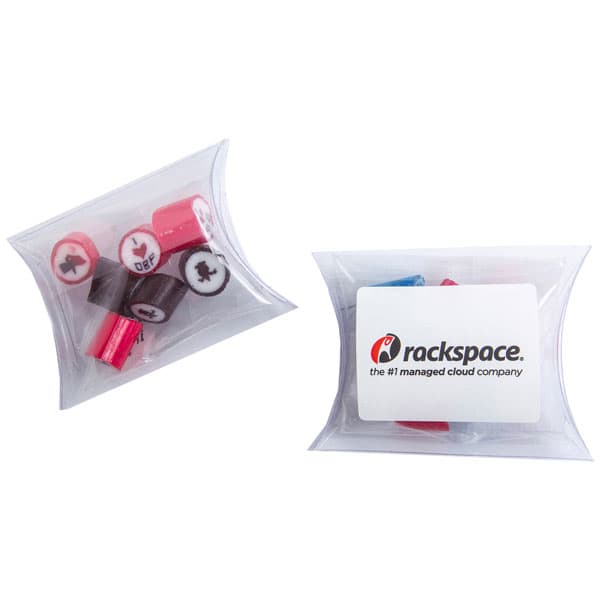 Personalised Rock Candy in Pillow Pack 20g - Branded with Sticker