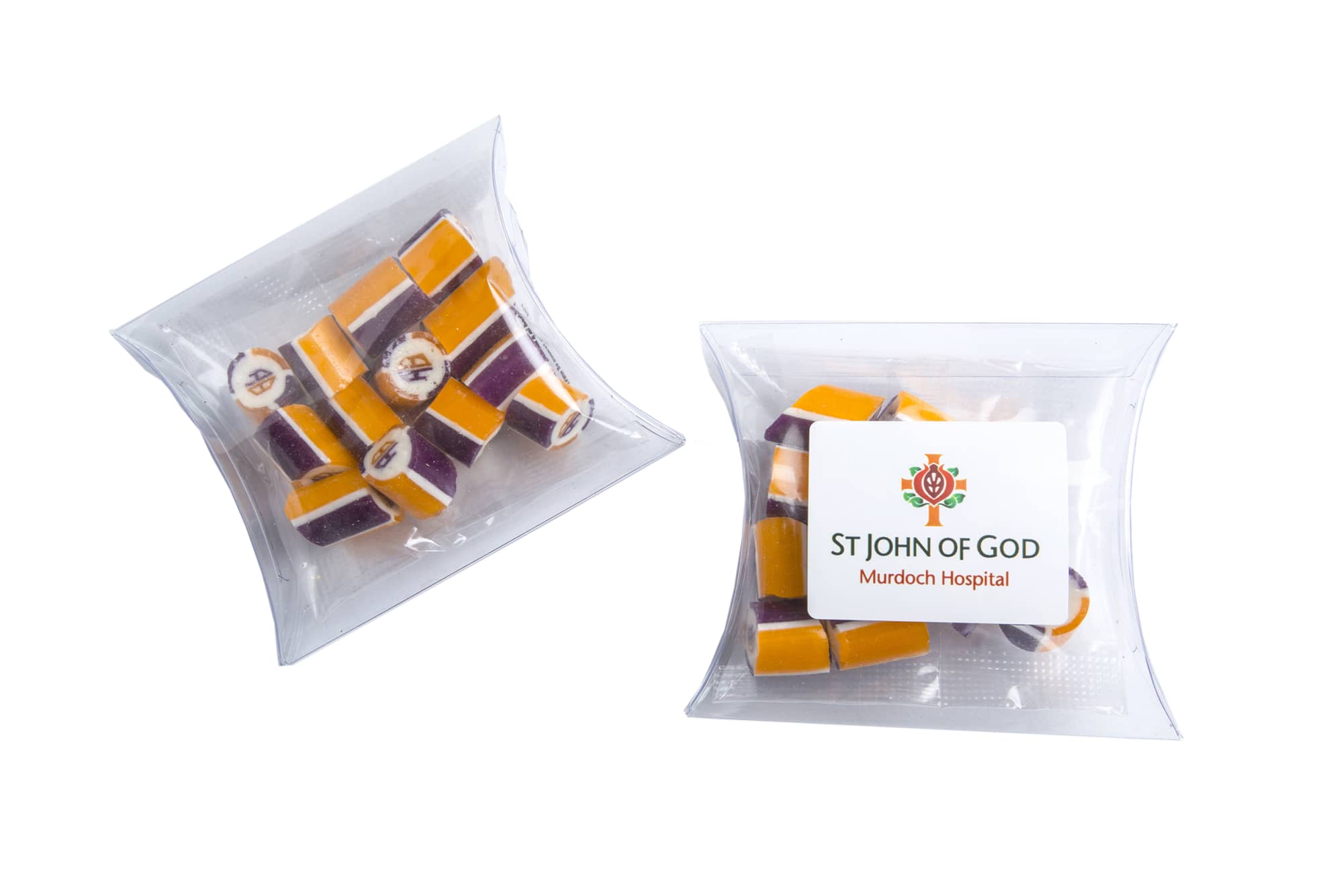 Rock Candy in PVC Pillow Pack 40g - Branded with Sticker