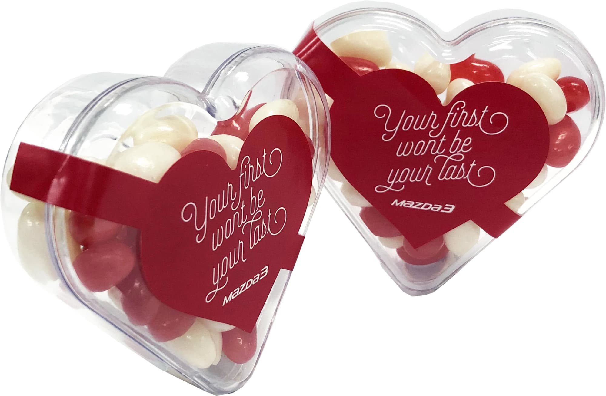 Acrylic Heart with Mini Jelly Beans 50g