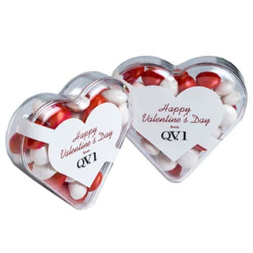 Acrylic Heart With Chewy Fruits 50g - Branded Heart with Sticker