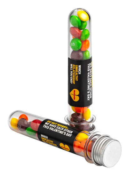 Test  Tube with Skittles 40g