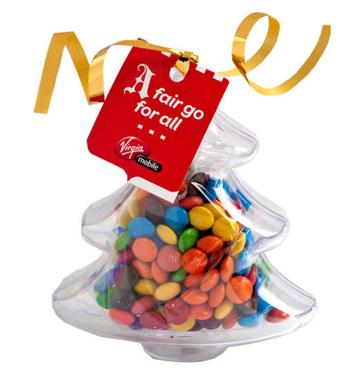 Acrylic Tree with M&Ms 50g - Branded Tree with Sticker