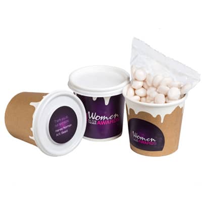 Coffee Cup With Mints 50g - WRAP AROUND & LID stickers