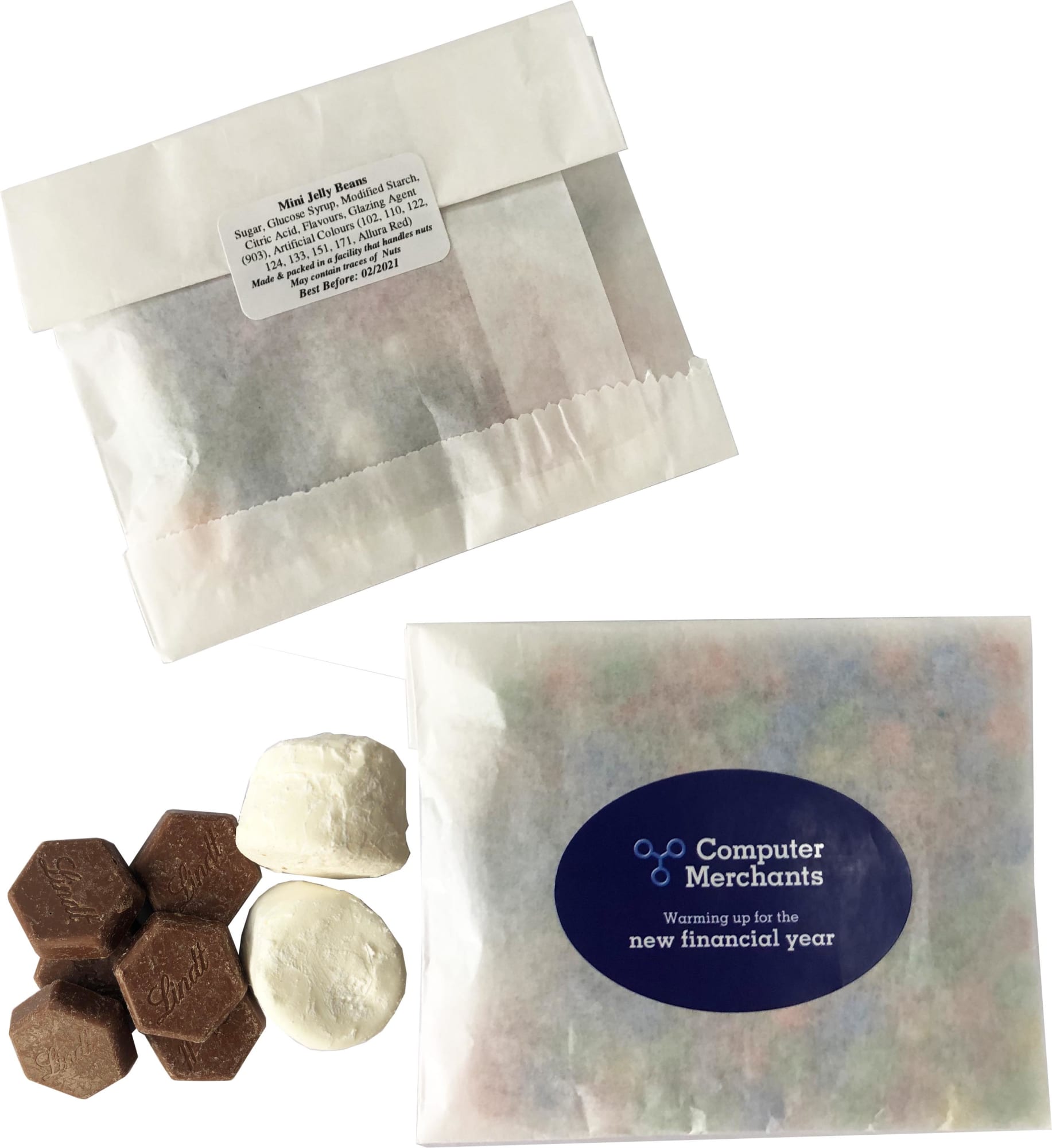 Kraft Paper Bag with Lindt Buttons & Marshmallows