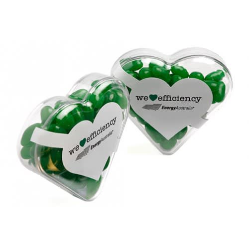Alternative view of Acrylic Heart with Mini Jelly Beans 50g