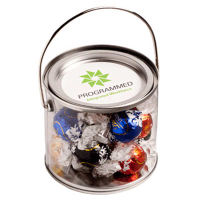 Medium PVC Bucket with Lindt Balls x14