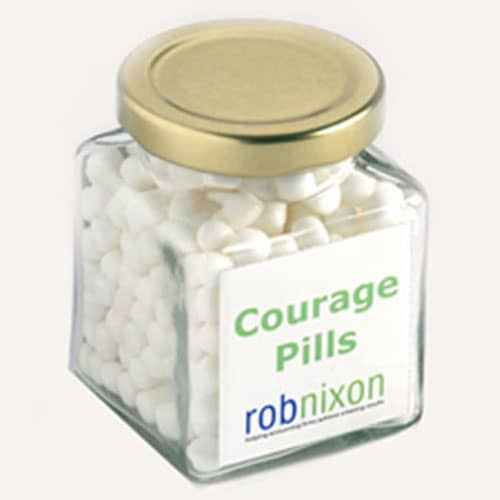 Mints in Square Jar 170g - Branded Jar with Sticker
