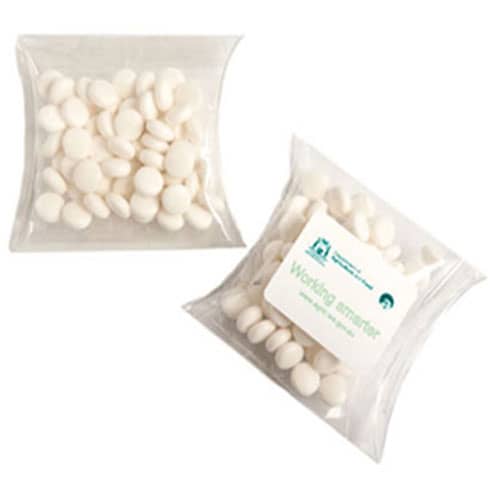 Mints in Pillow Pack 50g - Branded Pillow Pack with Sticker