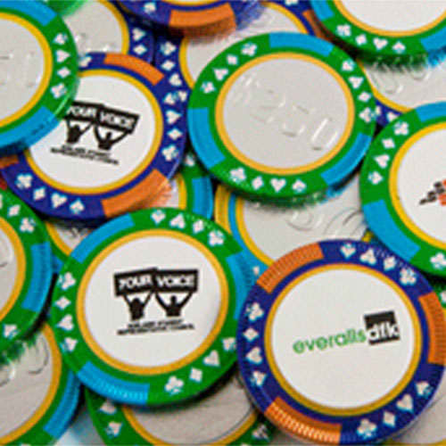 Chocolate Poker Chips - Branded Chips with Sticker