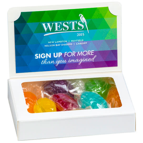 Bizcard Box with Boiled Lollies x8 - No Sticker on front of box