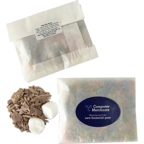 Alternative view of Kraft Paper Bag with Lindt Hot Chocolate Flakes & Marshmallows