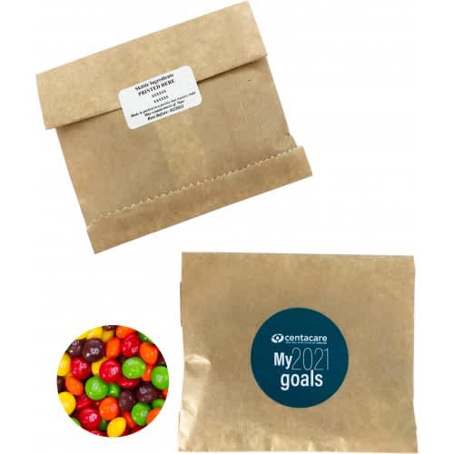 Alternative view of Kraft Paper Bag with Skittles 50g