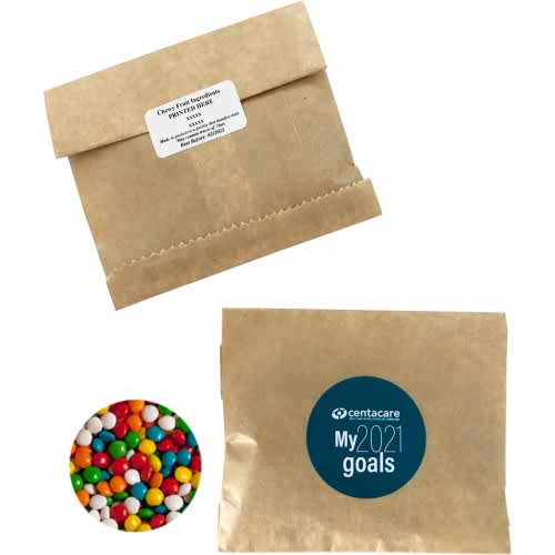 Alternative view of Kraft Paper Bag with Chewy Fruits 50g