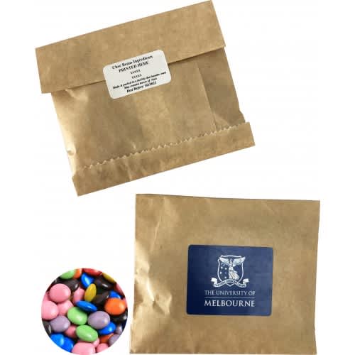 Alternative view of Kraft Paper Bag with Choc Beans 50g