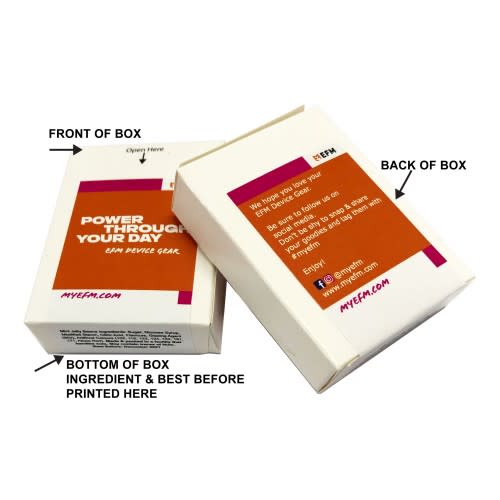 Alternative view of Flip Lid Cardboard Box with Chewy Mints 25g