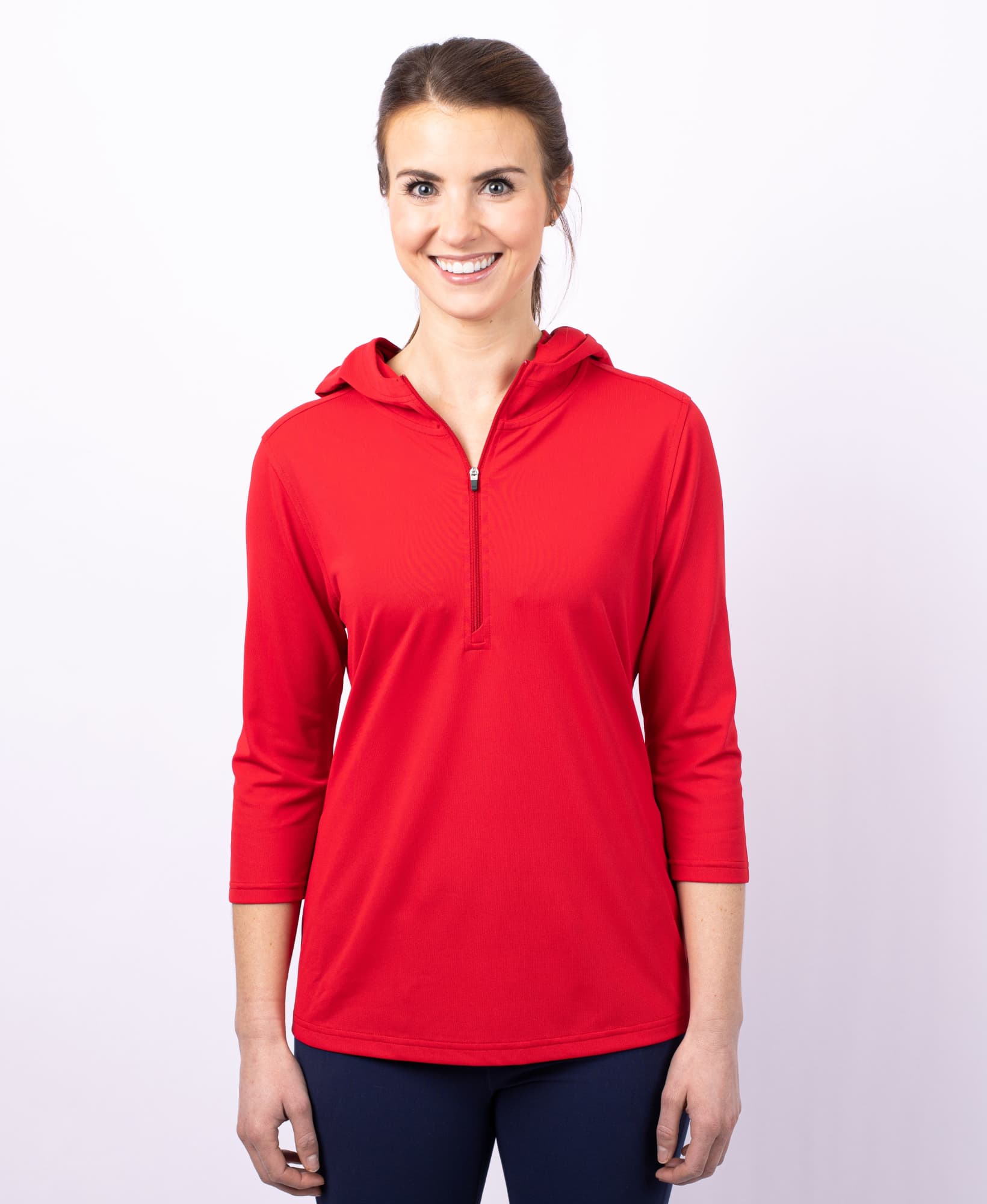 Ladies Virtue Eco Pique Half Zip