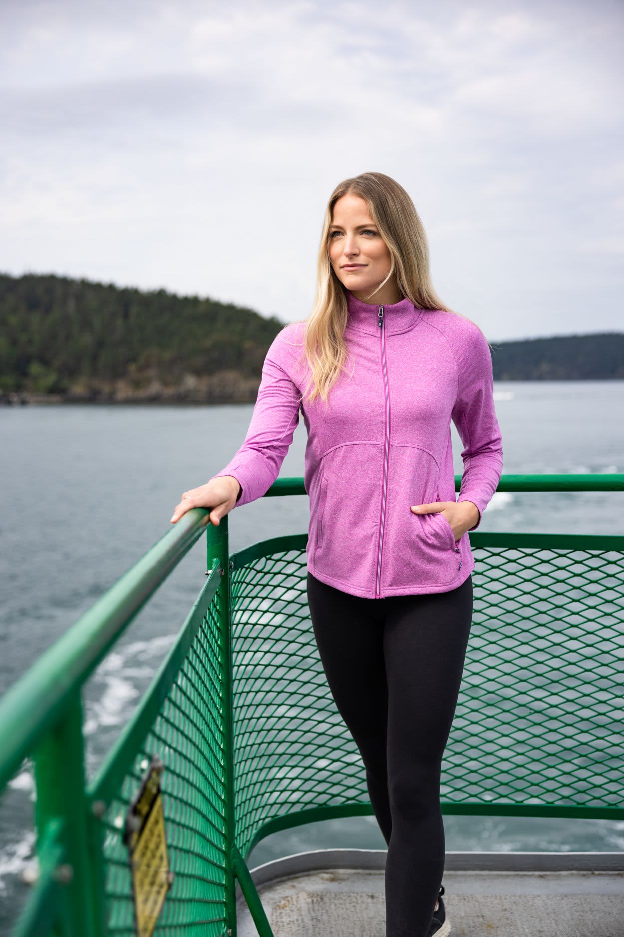 Ladies Adapt Eco Heather Full Zip