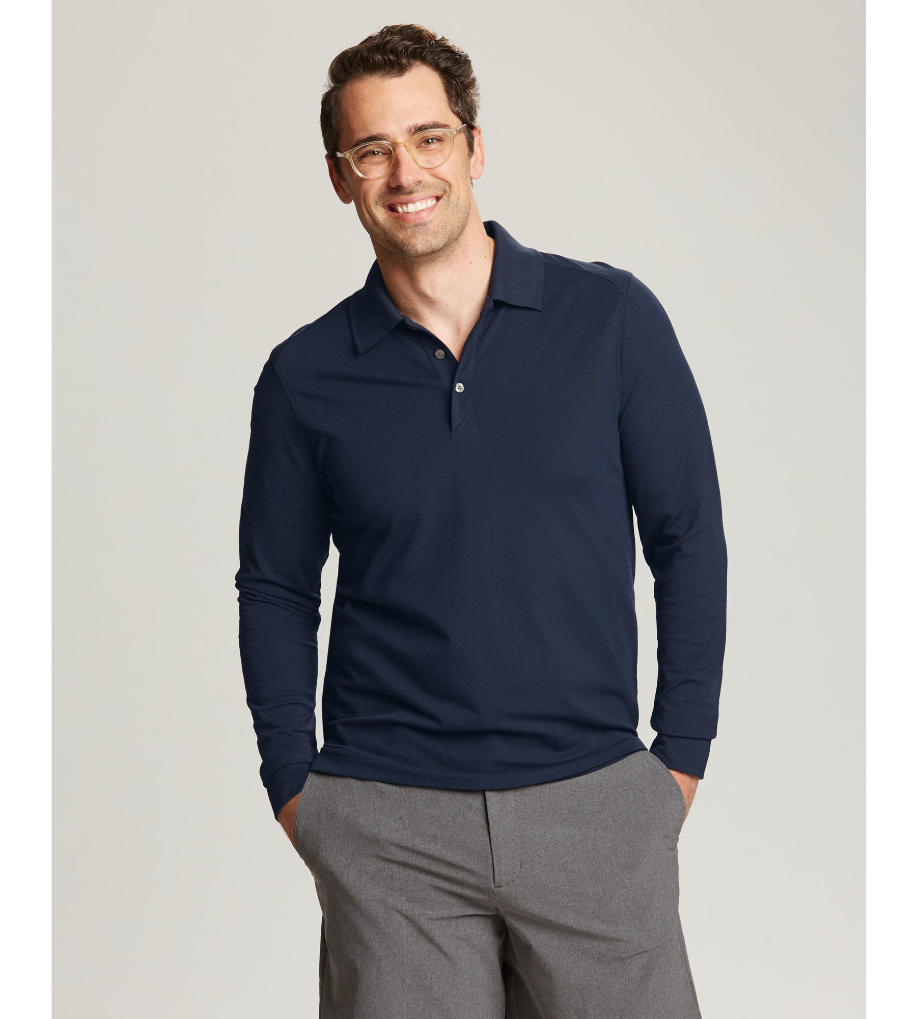 CB DryTec Long Sleeve Advantage Polo