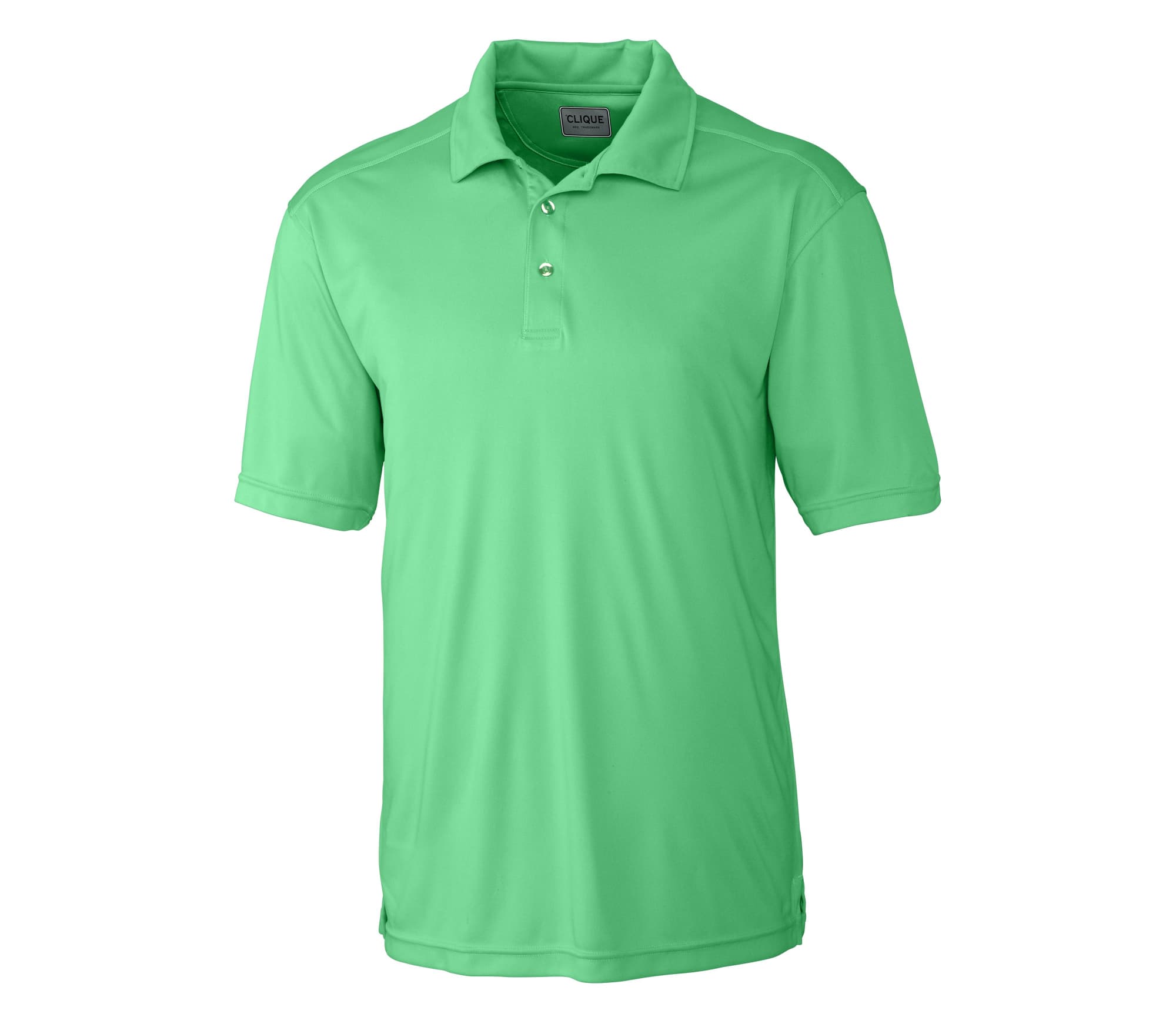 A green Men's Parma Polo shirt with a classic collar and short sleeves, featuring a logo.