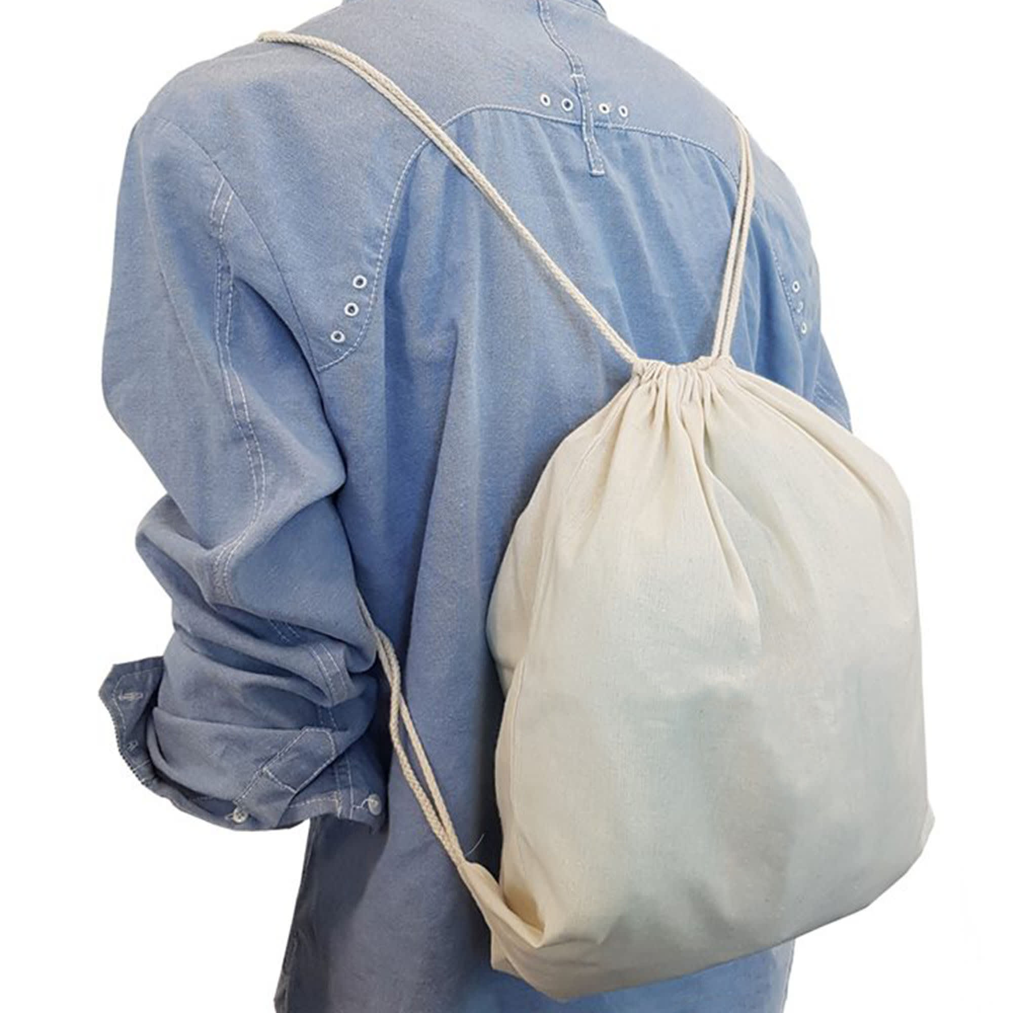 Calico Library Bag Drawstrings - CB003 Image
