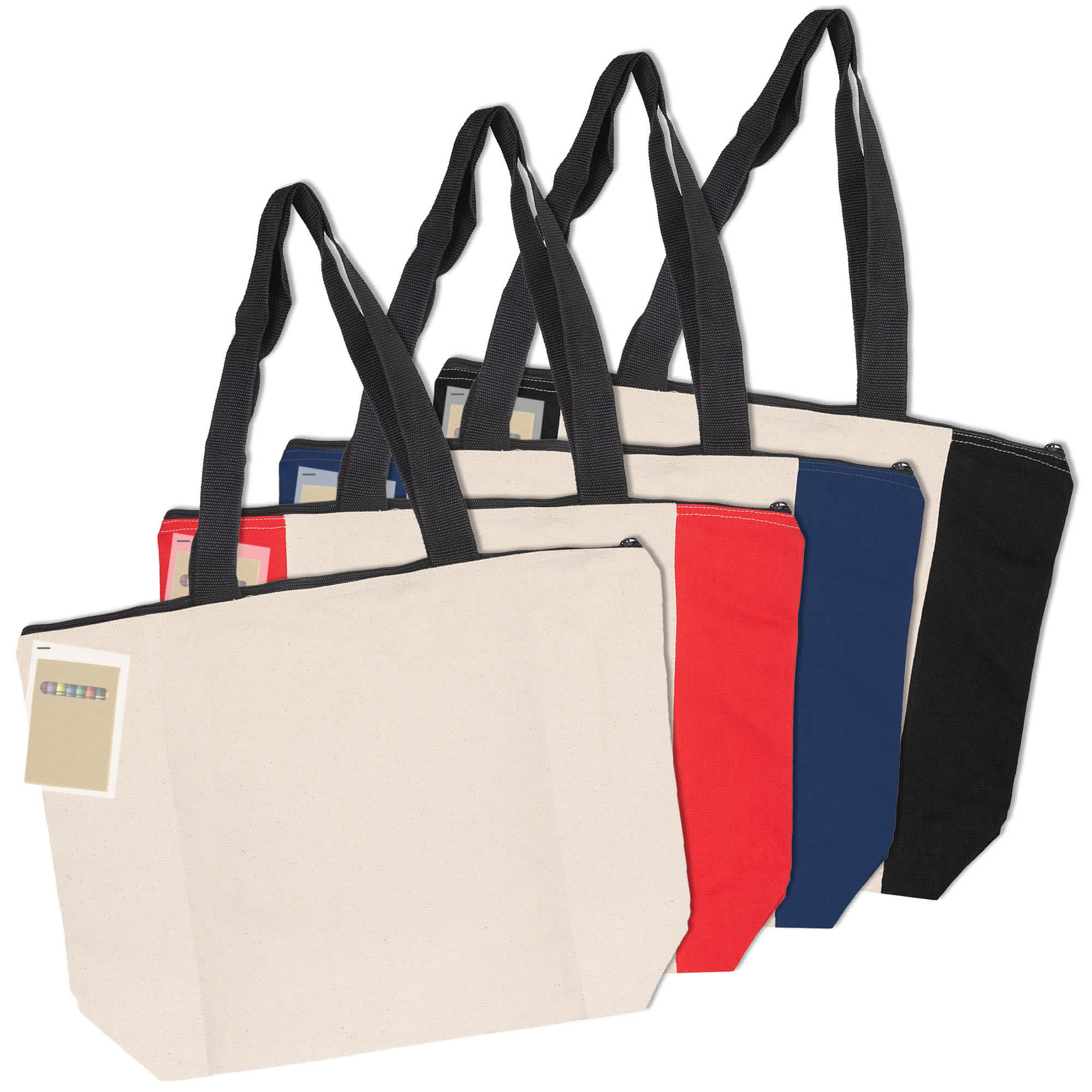 Colouring Calico Zip Shopper - CCB007 Image