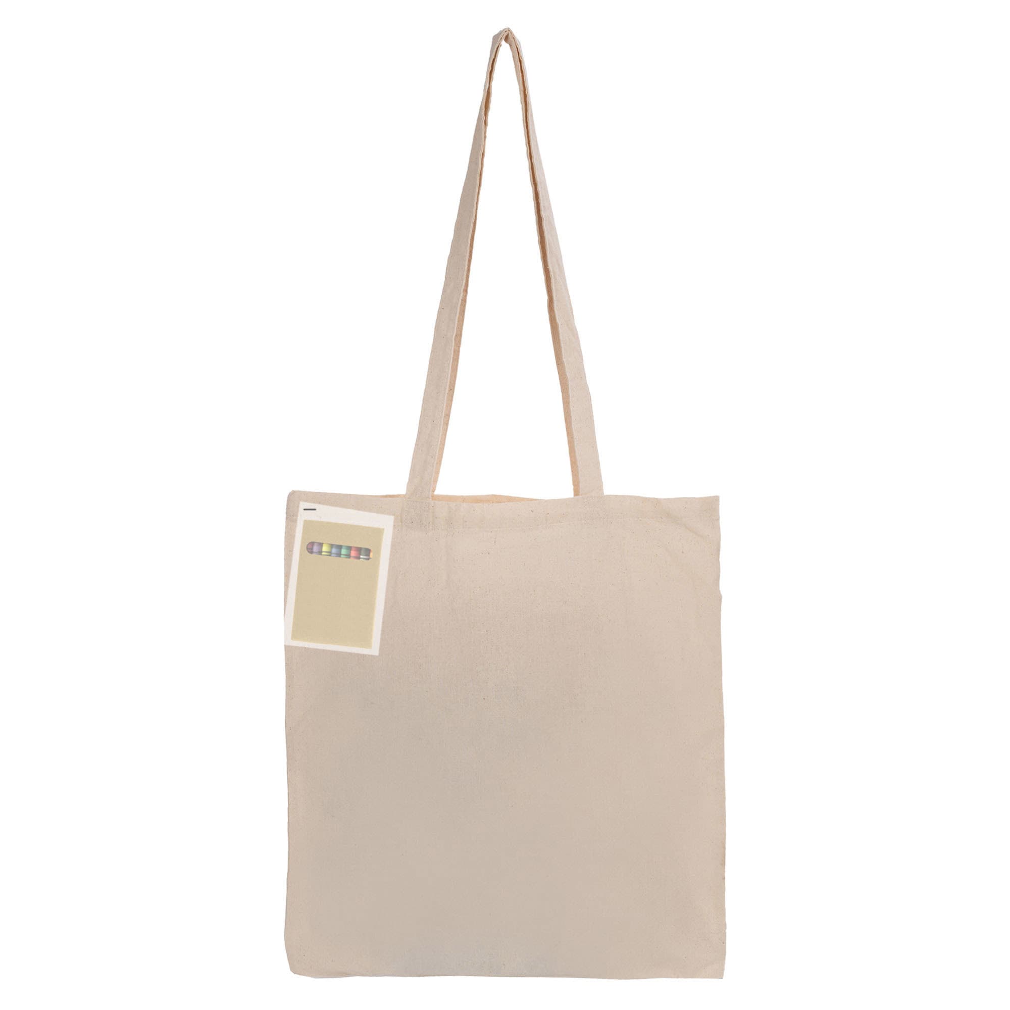 Colouring Long Handle Calico Shopper - CCB009 Image