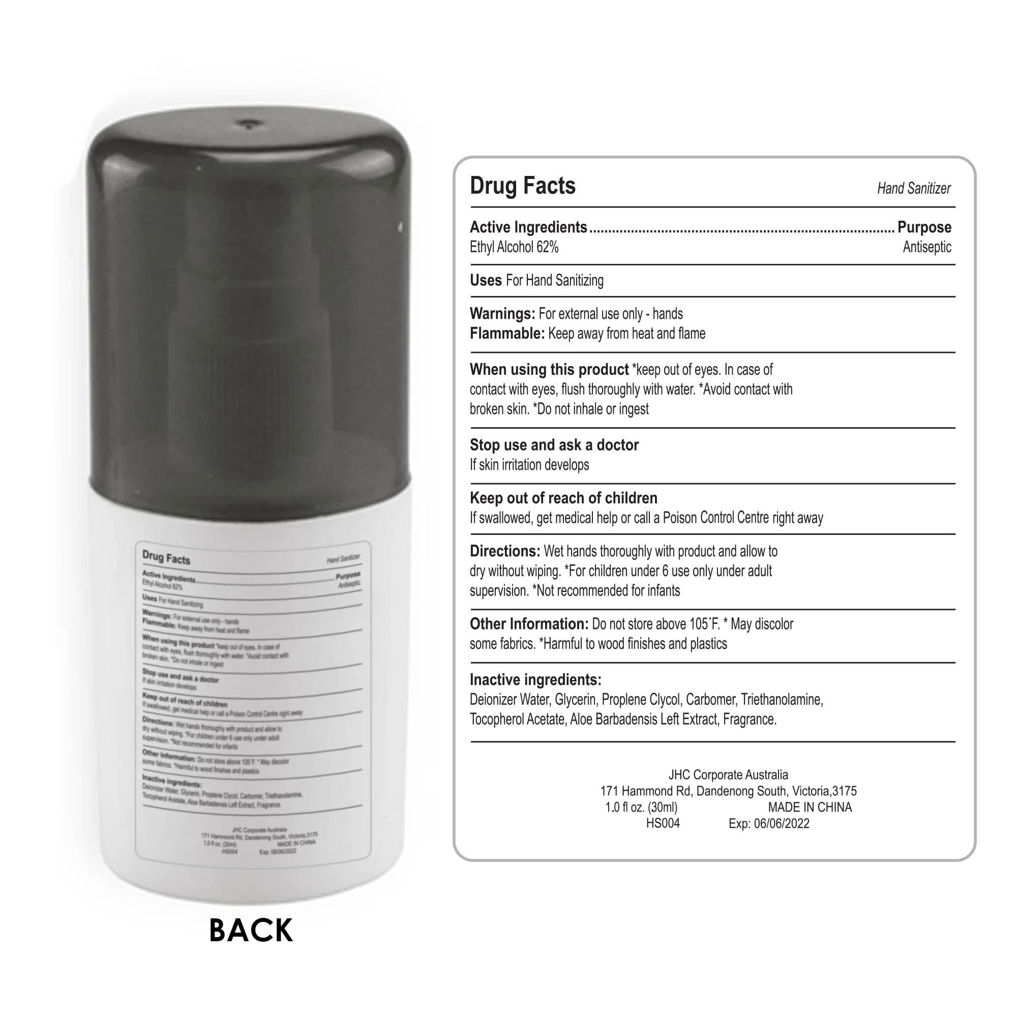 30ml Hand Sanitiser Spray - HS004 Image