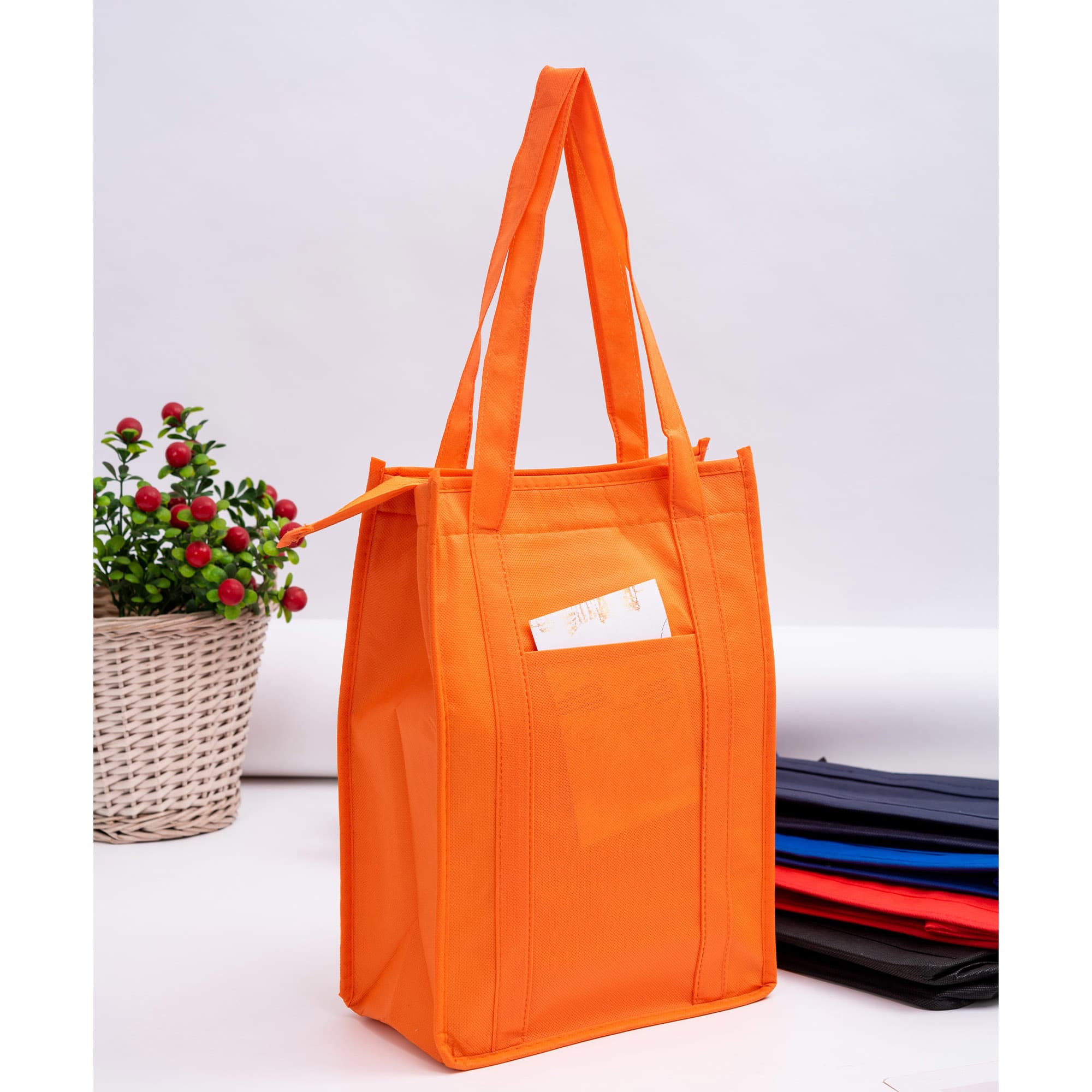 Non Woven Cooler Bag with Top Zip Closure - NWB015 Image