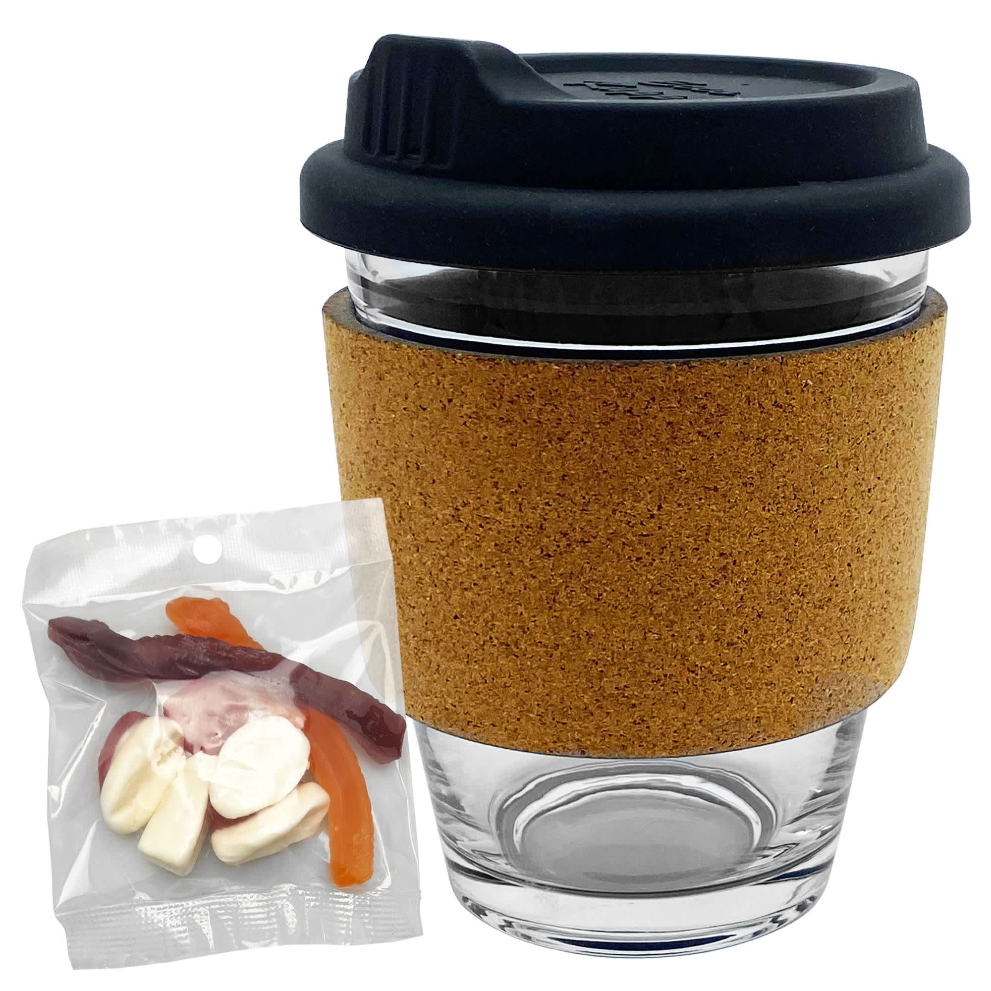 Jelly Party Mix in Cork Band Glass Coffee Cup - PM005 Image