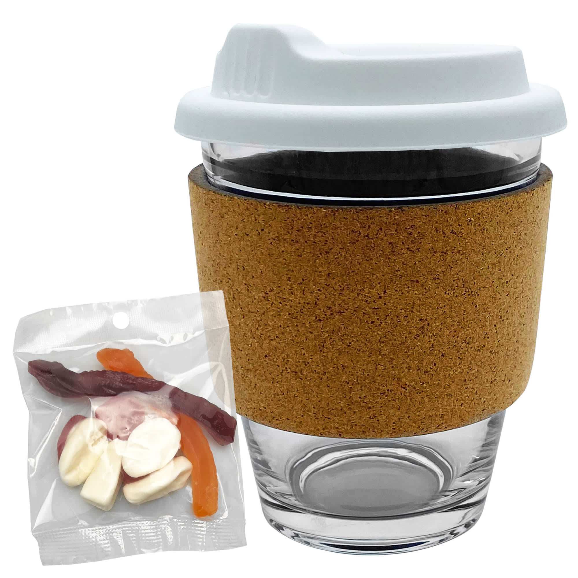 Jelly Party Mix in Cork Band Glass Coffee Cup - PM005 Image
