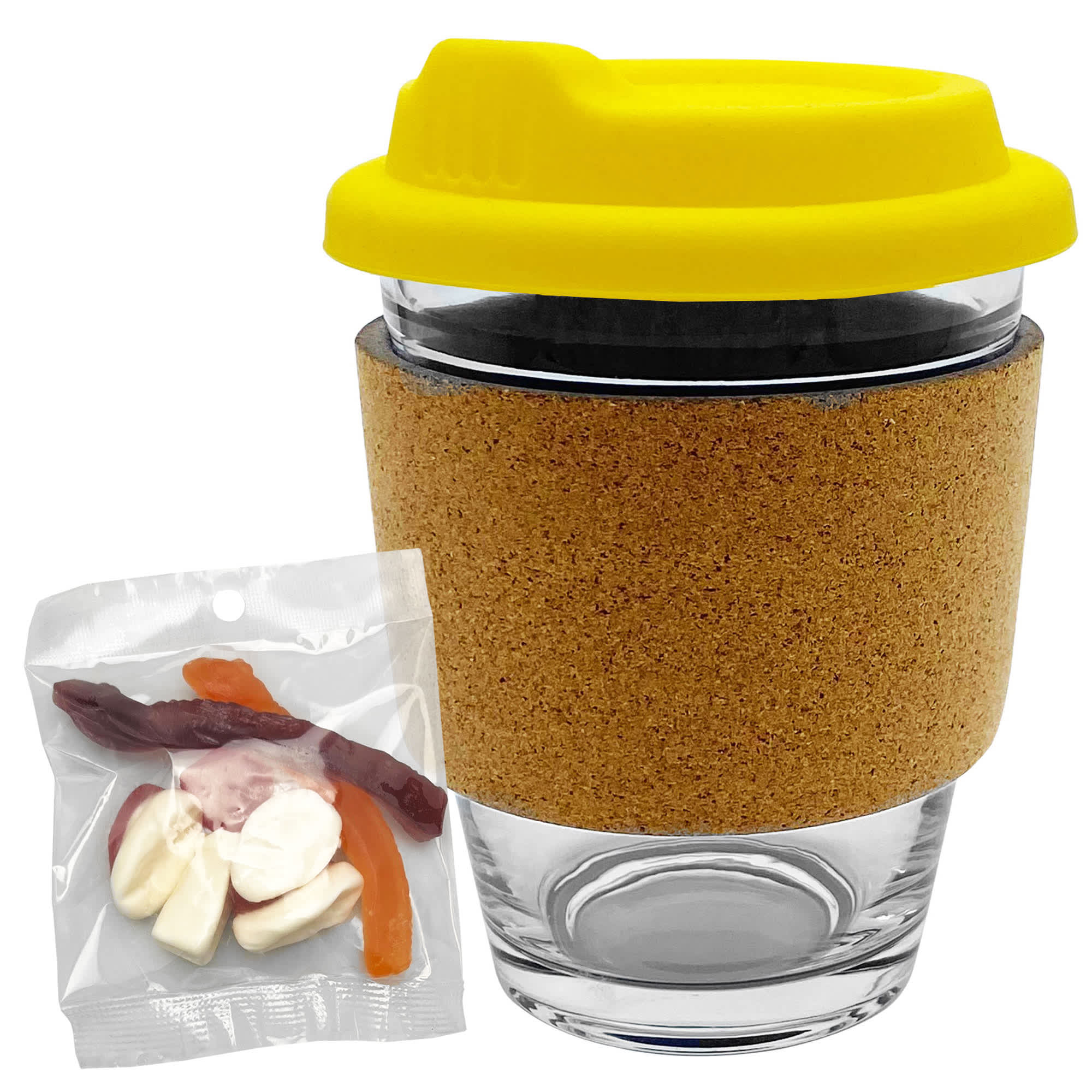 Jelly Party Mix in Cork Band Glass Coffee Cup - PM005 Image